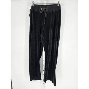 JMS Collection Women's Black Suede Elastic Waist High-Rise Trouser Size 2X
